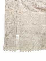 Crochet Lace Skirt (Beige)