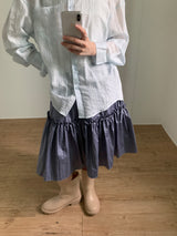 metallic frill skirt (3color)