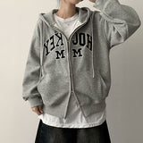 Eaton high-quality patch embroidered solid hooded zip-up