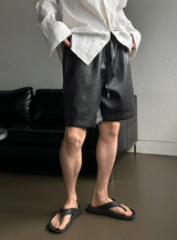 [S/S] レザーバンディングハーフパンツ(4color)