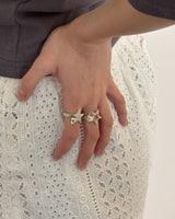 [925SILVER] ICING COOKIE STAR STUD RING