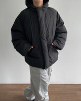 Over Fit Hooded Padded Jumper