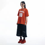 88 フットボール半袖Tシャツ - RED