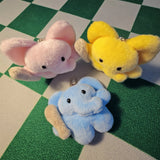 [MADE] fluffy elephant trio <sky blue>