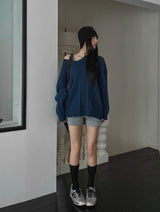 studded ribbed low-rise shorts