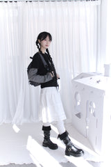 Dot Frill Backpack Kitchen Stripe Daily Bobusang Bag