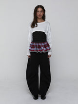 Check Tie Belt_Red