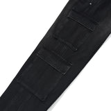 VINTAGE CARGO WIDE-FIT DENIM PANTS [BLACK]