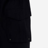 FRONT ZIP CARGO PANTS BLACK