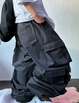MULTI ALL CARGO SEMI WIDE BALLOON LONG PANTS 💚🐝🩶🖤 - 3 COLORS