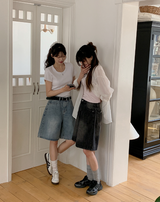 New Bermuda Wide Denim Shorts (4color)