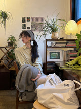 [prts made] Relaxed-Fit Washed Shirts (pale olive)