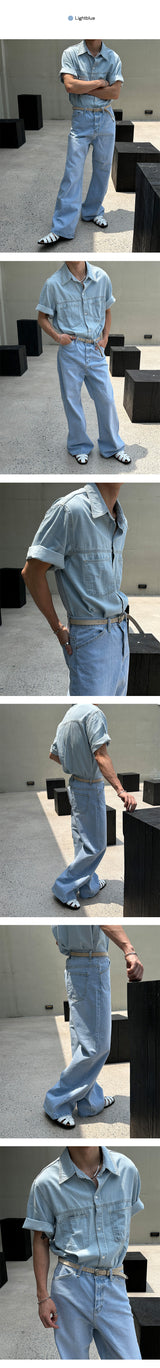 [S/S] Wide flare denim pants