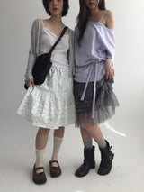Verde chiffon skirt (3color)