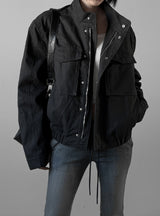 (unisex) トリックコットンハイネックジャケット