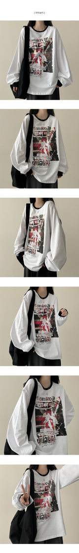 Krub Color Ribbed Cuffs Sweatshirt T-shirt