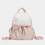 Ribbon Polka Dot Canvas Backpack – Cute College & Commuter Bag