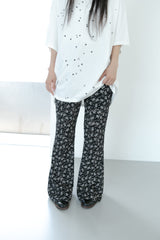 flower lace boots-cut leggings(2colors)