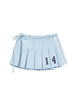 PLEATS WRAP SKIRT (DENIM)