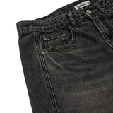 Vintage emblem denim pants / Black