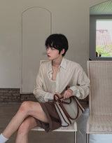 Enfree ドローイングクロップシャツ
