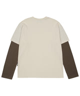 レイヤードストライプTシャツ イエロー