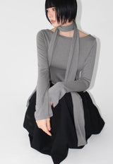 FLUID PLEATS LONG SKIRT