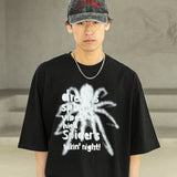 SPIDER REAL OVERSIZED SHORT T-SHIRTS MSFTS001-BK