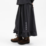 TTTTwister Ruffle Long Skirt - Charcoal