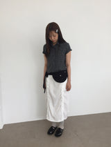 Border frill pencil skirt (2color)