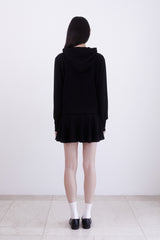 Knit mini flare skirt (BLACK)
