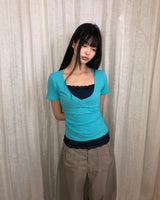 パートンディープVネック半袖Ｔシャツ