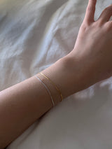 (silver925) シンプルスネークラインブレスレット *gold