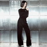 SEMI WIDE COTTON DENIM PANTS_BLACK
