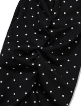 ドット シャーリング レッグウォーマー(BLACK)