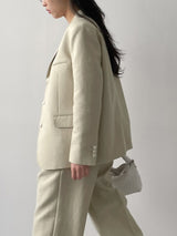 Ber Linen Loose Fit Single Jacket