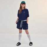 TERRY BANDING SHORTS_NAVY