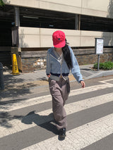 WAFFLE HOOD ZIP-UP (2C)