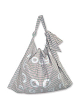 000Design Cotton Check Tie Bag / Mint