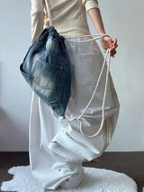 HIGH QUALITY🌷🖤SIDE FLOWER BOHEMIAN BACK-SNAP PANTS 🪻🌼🥀3COLOR