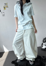 Jepeni Dot Back Detail Balloon Cotton Pants 3color