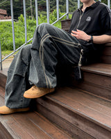 DRASLOW TRACK WIDE DENIM PANTS