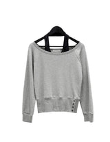 Blend Waffle Layered Halter Sweatshirt