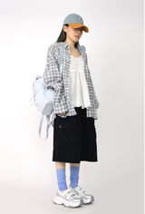 (UNISEX)エアリーコットンチェックシャツ(3colors)