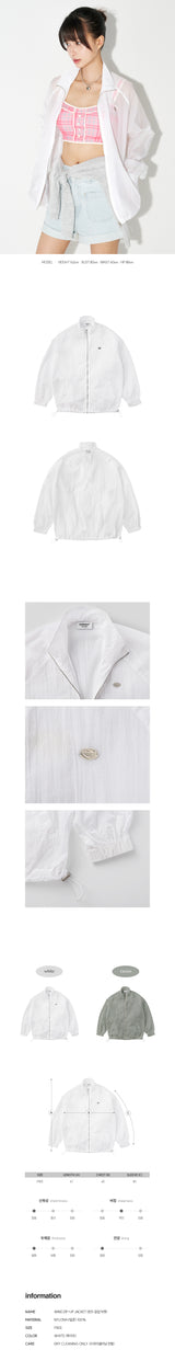 ウィンドジップアップジャケット (WHITE)