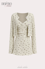 Green Tea Lounge Cardigan Three-Piece Set (3 SET)
