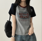 Rocklet color raglan short-sleeve t-shirt