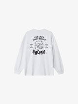 LIVE LIKE HONEY BADGER LONG-SLEEVE WHITE