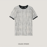 [MUSCLE FIT] スケッチリンガー半袖ニットTシャツ(3color)