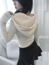 Corduroy Snap Wrap Hood